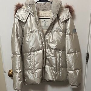 Abercrombie & Fitch Kid’s Metallic Puffer Coat